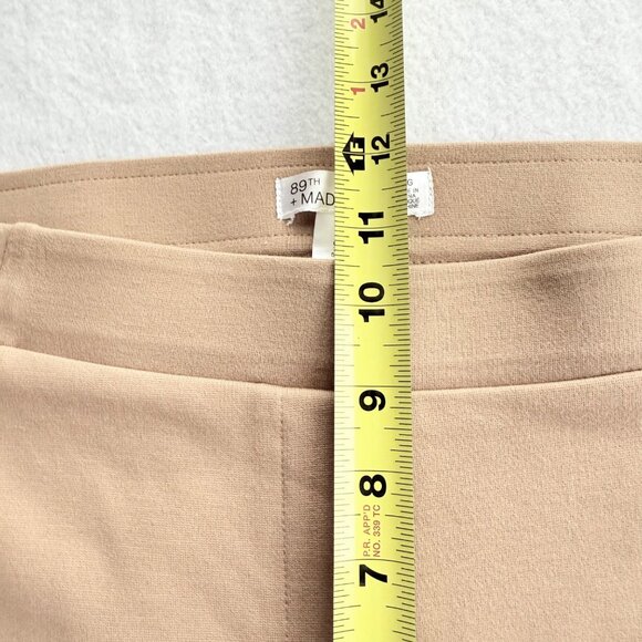 89th+Madison Women's Pull-on Elastic Waistband Stretch Mid Rise Tan Pants Size L - Picture 7 of 9